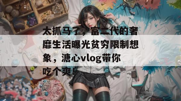 太抓马了,富二代的奢靡生活曝光贫穷限制想象,溏心vlog带你吃个爽!